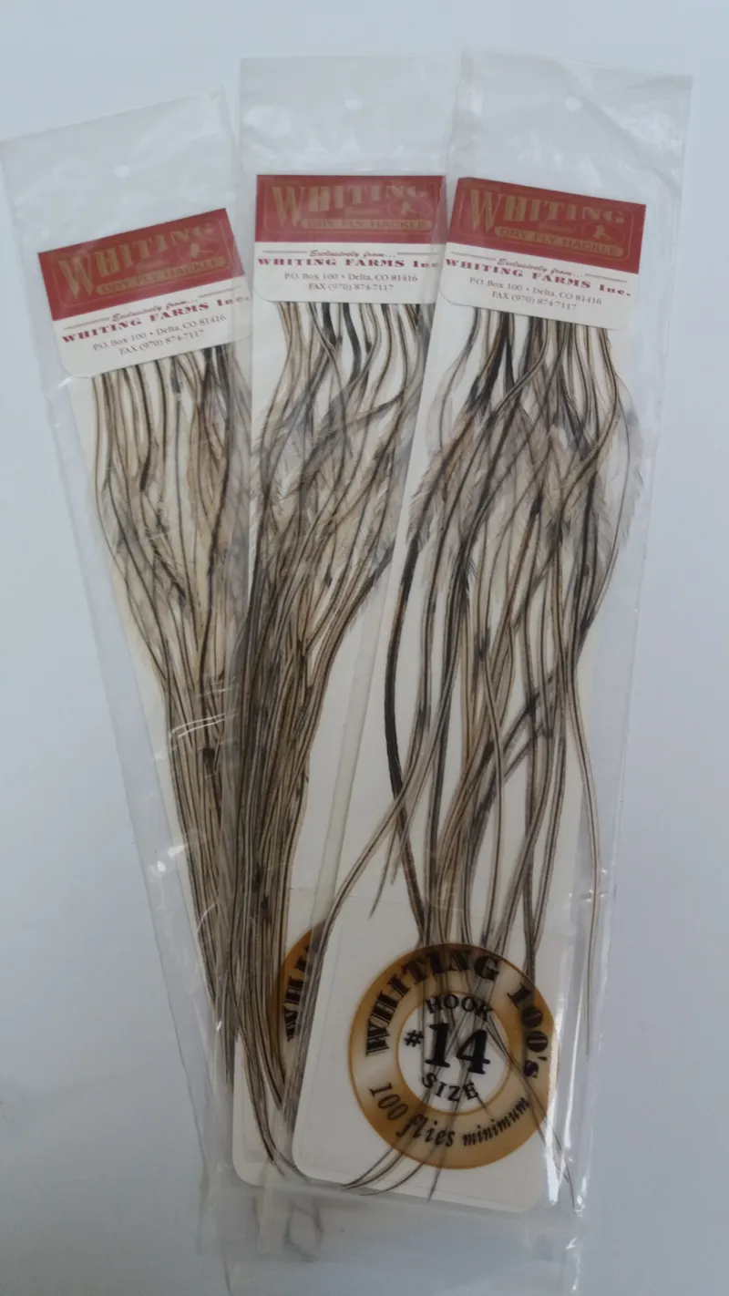 Whiting 100 Saddle Hackle Pack in Silver Badger-1
